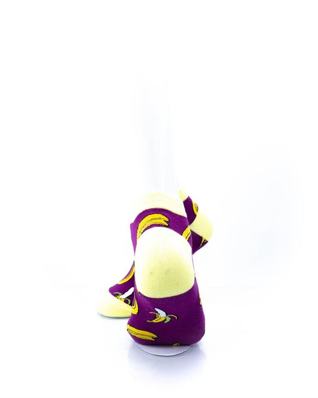 cooldesocks banana purple ankle socks rear view image