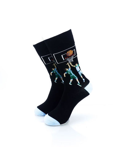 cooldesocks basektball layup crew socks front view image