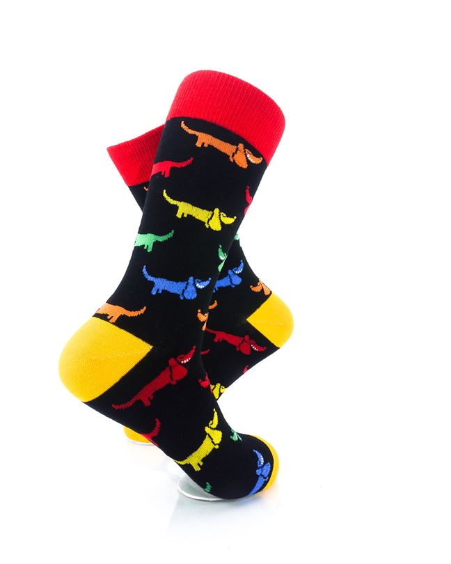 cooldesocks basset hound colorful crew socks right view image