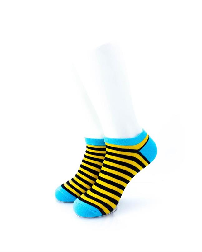 cooldesocks bee stripes ankle socks front view image