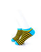 cooldesocks bee stripes ankle socks left view image