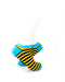 cooldesocks bee stripes ankle socks right view image
