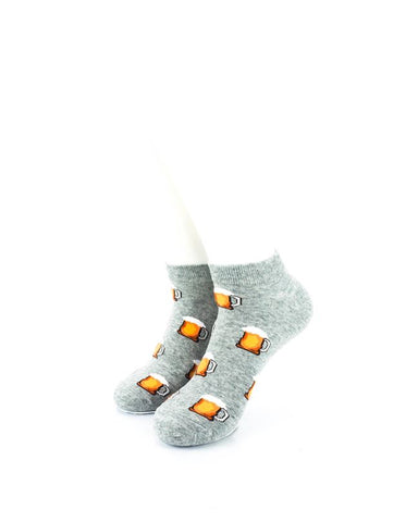 cooldesocks beer pint grey ankle socks front view image