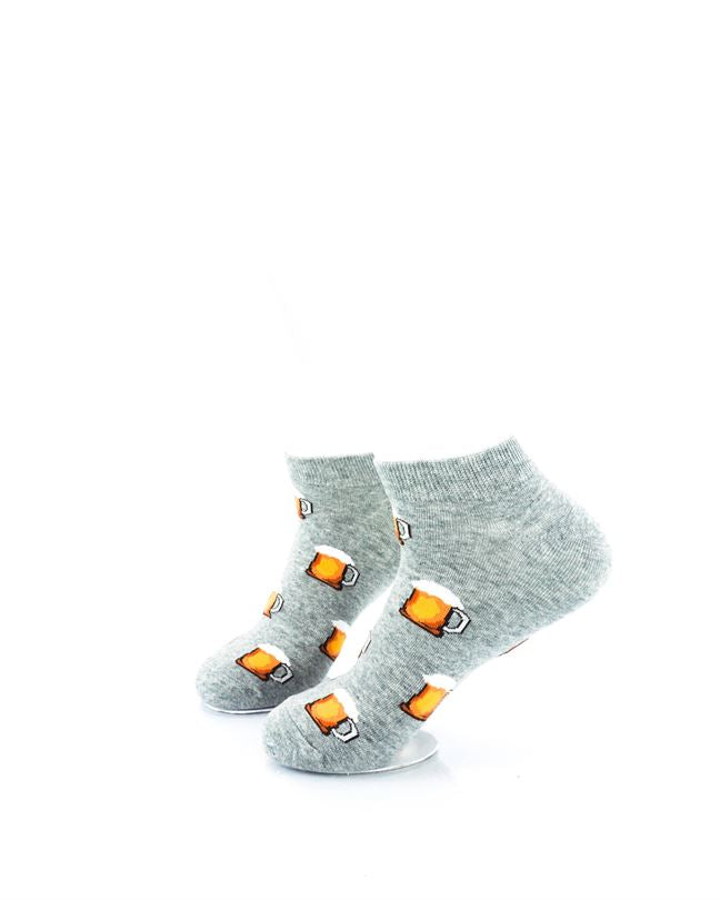 cooldesocks beer pint grey ankle socks left view image