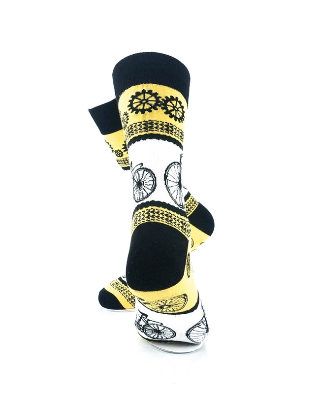 cooldesocks bicycle gear crew socks rear view image