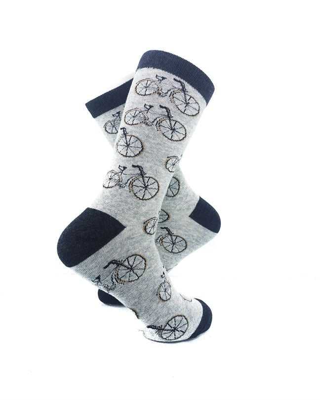 cooldesocks bicycle grey crew socks right view image