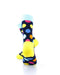 cooldesocks big dot black blue quarter socks rear view image