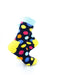 cooldesocks big dot black blue quarter socks right view image