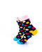 cooldesocks big dot black pink quarter socks left view image