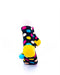 cooldesocks big dot black pink quarter socks rear view image