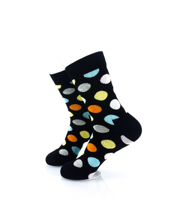 cooldesocks big dot black quarter socks left view image