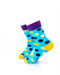 cooldesocks big dot blue purple quarter socks left view image