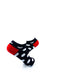 cooldesocks big dot bw red liner socks right view image