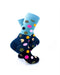 cooldesocks big dot crew socks rear view image black blue crew socks right view image