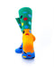 cooldesocks big dot blue orange crew socks rear view image