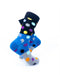 cooldesocks big dot crew socks rear view image gray blue crew socks right view image