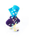 cooldesocks big dot crew socks rear view image ivory purple crew socks right view image