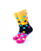 cooldesocks big dot crew socks rear view image pink black crew socks front view image