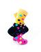 cooldesocks big dot crew socks rear view image pink black crew socks right view image