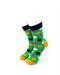 cooldesocks big dot green black quarter socks front view image