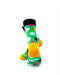 cooldesocks big dot green black quarter socks rear view image