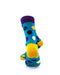 cooldesocks big dot green purple quarter socks rear view image