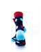 cooldesocks big dot red blue quarter socks rear view image