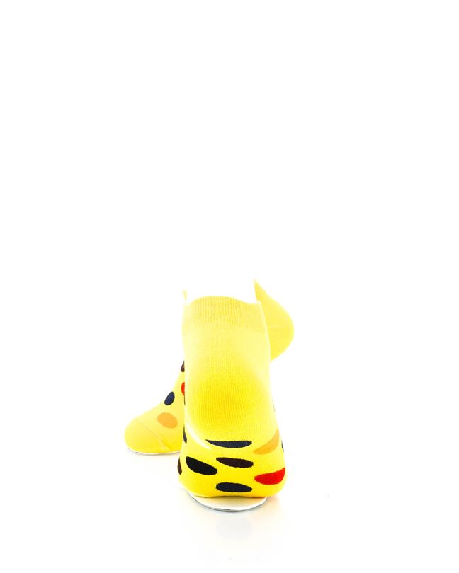cooldesocks big dot yellow ankle socks rear view image