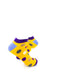 cooldesocks big dot yellow purple ankle socks right view image