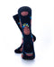 cooldesocks big pineapple black red crew socks rear view image