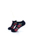 cooldesocks big pineapple black red liner socks left view image