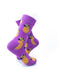 cooldesocks big pineapple purple gold crew socks right view image