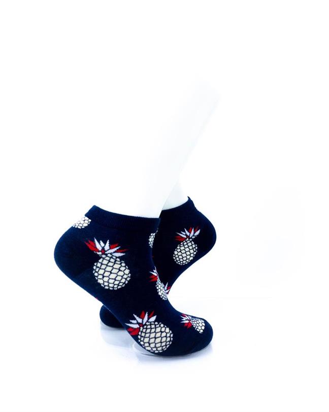 cooldesocks big pineapple white ankle socks right view image