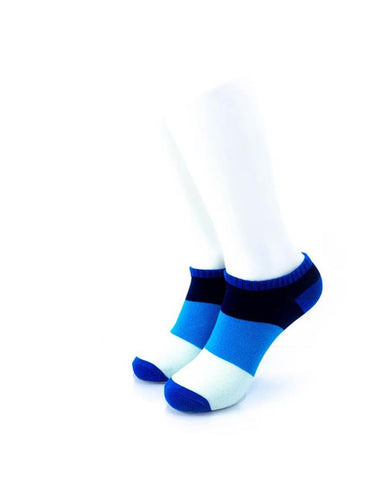 cooldesocks big stripe blue ankle socks front view image