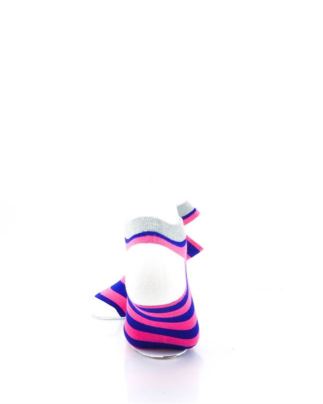cooldesocks big stripe blue pink ankle socks rear view image