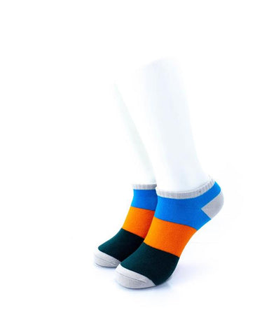 cooldesocks big stripe orange ankle socks front view image