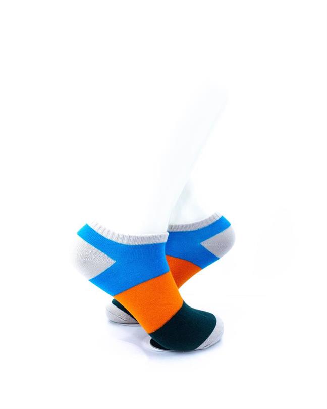 cooldesocks big stripe orange ankle socks right view image
