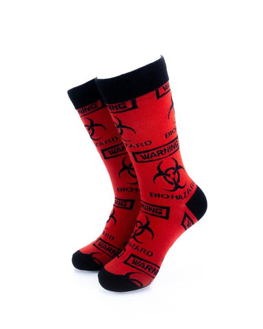 cooldesocks bio hazard crew socks front view image