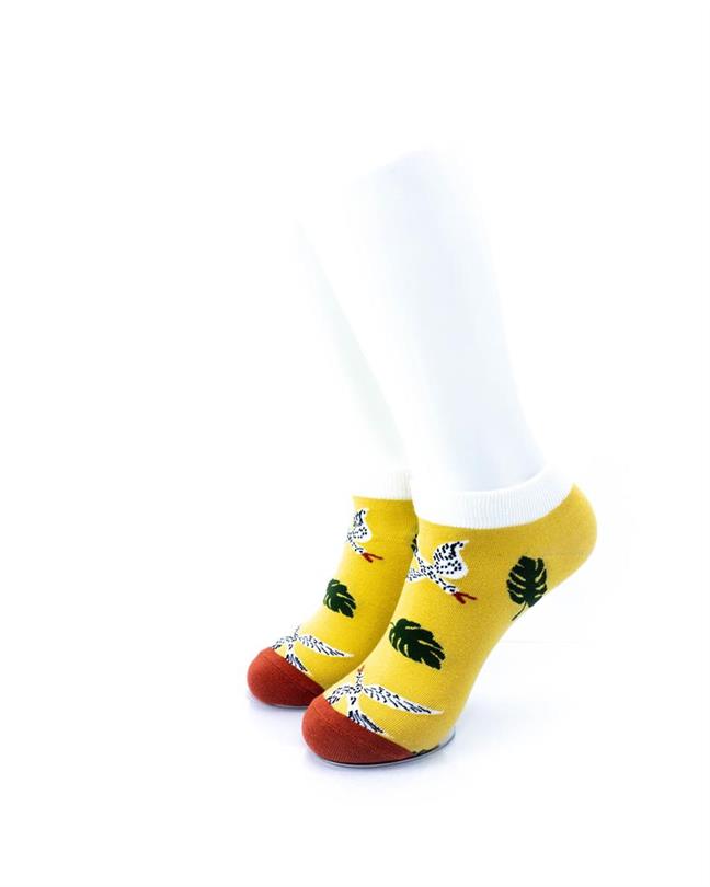 cooldesocks birds and leaves ankle socks front view image