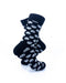 cooldesocks black and white big dot sunset crew socks right view image