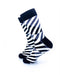 cooldesocks black and white diagonal crew socks left view image