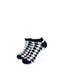 cooldesocks black and white houndstooth ankle socks front view image