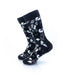 cooldesocks black and white petals crew socks left view image