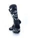 cooldesocks black and white petals crew socks rear view image