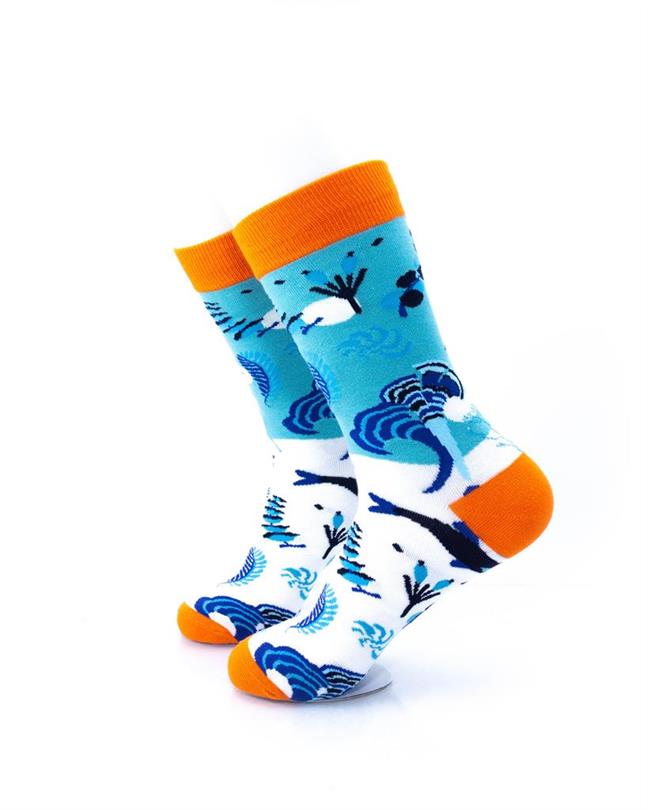 cooldesocks blue ocean crew socks left view image