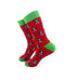 cooldesocks boston terrier red green crew socks left view image