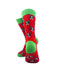 cooldesocks boston terrier red green crew socks rear view image