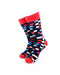 cooldesocks brick breaker red crew socks front view image