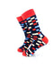cooldesocks brick breaker red crew socks left view image