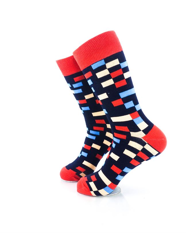 cooldesocks brick breaker red crew socks left view image
